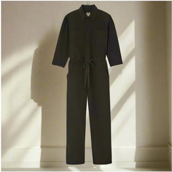 Citizens of Humanity Frida Utility Jumpsuit Womens Small Olive Crop Cotton - Picture 3 of 6